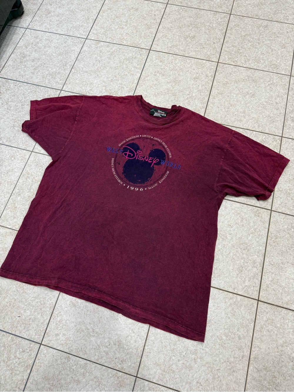 Disney Burgundy Short-Sleeve Men’s Graphic Tee